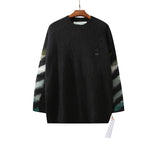 Off White Sweater Large Size Casual Arrow Men Owt Casual Fashionable