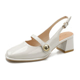 Nude Block Heel Sandals
