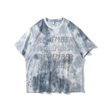 Men T Shirt Summer Casual Tops Letter Print Short-Sleeve T-shirt Men's Fashion Brand round Neck Street Fashion Loose Half Sleeve