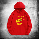 Men and Women Pokemon Pikachu Hoodie Pikachu Joint-Name Hooded Sweater