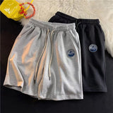Summer Men Shorts Retro Simple Solid Color Sports Shorts