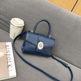Jackie Kennedy Bag Stone Pattern Square Bag Women's Handbag