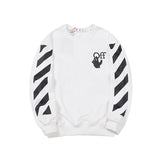 Off White Sweatshirts Long Sleeve round Neck Sweater for Men and Women