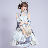 Gothic Lolita Harajuku Style Clothing Chinese Style Lolita Dress JSK Chinese Style Han Elements Skirt for Women