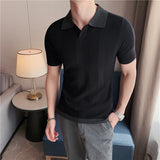 Men Polo Shirts Lapel Short Sleeve T-shirt