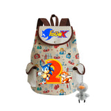 Sonic Backpack Hedgehog Sonic Backpack Cute Pattern Drawstring Backpack