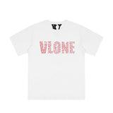Playboi Vlone Shirt Loose Crew Neck Casual Skull Letter Short Sleeve T-shirt