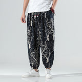 Men Pant Casual Multicolor Flower Trousers
