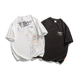 Men T Shirt Summer Casual Tops Men's Summer Short-Sleeved T-shirt Men's Fashion Brand Casual Simple Cartoon round Neck Loose T-shirt