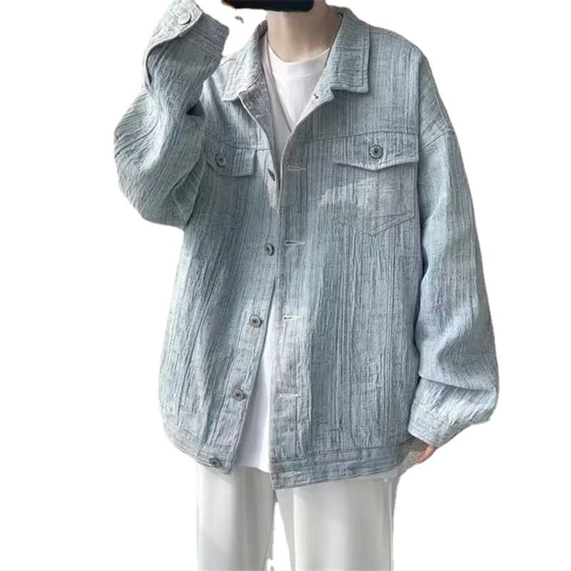 Denim Shirts Denim Jacket Men's Autumn Loose All-Matching Top Coat