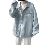 Denim Shirts Denim Jacket Men's Autumn Loose All-Matching Top Coat