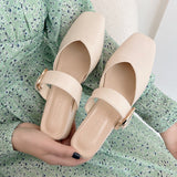 Nude Block Heel Sandals