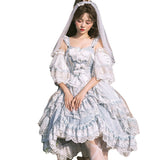 Gothic Lolita Harajuku Style Clothing Lolita Dress Flower Wedding JSK Elegant Gorgeous CLA Tea Party Skirt