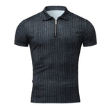 Polo Shirts Slim-Fit Short-Sleeved Stripes