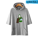 Dreamwastaken Novelty Hoodies Dream Merch Shirt Loose Print Fashion Loose Hooded T-shirt Short Sleeve Top