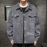 Corduroy Patch Jacket Spring Jacket Casual Loose Lapels Men's Clothing
