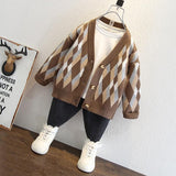 Toddler Boys Jackets Boys' Cardigan Sweater outside Children