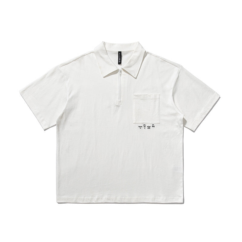 2022 Summer Man Outfits Lapel Short Sleeve