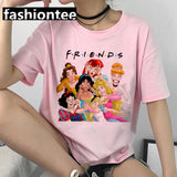 Friends Joey T Shirt Friends Pink Casual Loose-Fitting T-shirt