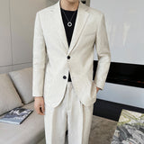 Seersucker Suit Slim Fit Suit
