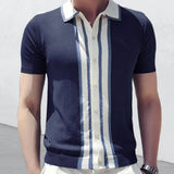 Polo Shirts Summer Polo Shirt Men's Short Sleeve Color Matching