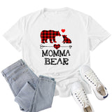 Boy Mama T Shirt Mama Bear Mother Pattern Printed Short Sleeve T-shirt
