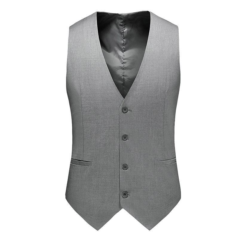 Men's Dress Vests Men's Vest Casual Jacket Business Waistcoat Men's Vest Solid Color Slim Fit Casual Fashion Suit