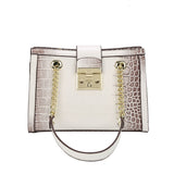 Jackie Kennedy Bag Crocodile Pattern Tote Bag