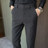 Men Trousers Autumn and Winter Thick Men's Woolen Casual Pants Trousers