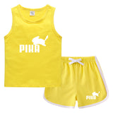 Children Pokemon Pikachu Tshirts & Shorts Casual Sports Sweat-Absorbent Suit Neutral
