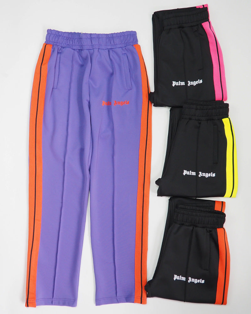 Palm Angels Striped Retro Striped Sports Pants Men's and Women's Casual Trousers