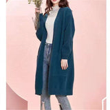 Beth Dutton Outfits Mid-Length Sweater Coat Women's Autumn Loose Knitted Cardigan Outer Shawl