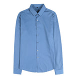 Men's Shirts Fall Stretch Sweater Business Casual Slim-Fitting Long Sleeve Shirt