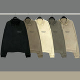 Essentials Polo Shirt Fog Fear of God Loose Long Sleeve Sweatershirt
