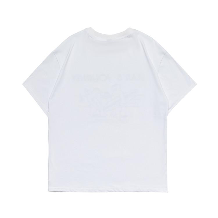 Men T Shirt Summer Casual Tops Men's Clothes Summer Wear Vintage Men's round Neck Short Sleeve Casual Loose Cartoon Bear Printed T-shirt