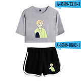 Dreamwastaken Men's Novelty Hoodies Dream Merch Shirt Printed Sexy Navel Exposed T-shirt Shorts Set