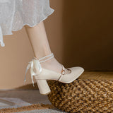 Nude Wide Fit Block Heels Mary Jane Shoes
