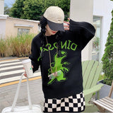 Dinosaur Sweats White Dinosaur Cartoon Sweater