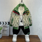 Toddler Boys Jackets Boys' Coat Spring and Autumn Children's Baseball Uniform