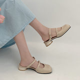 Nude Pumps Block Heel