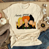 Halloween Costumes Halloween Witch Pumpkin Print round Neck T-shirt for Women