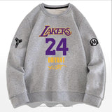 In Memory of Kobe Hoodie Kobe Purple 24 Signature Commemorative round Neck Sweater Loose Casual