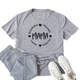 Boy Mama T Shirt Mama Love Heart Letter Print T-shirt
