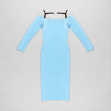 Emily Ratajkowski Dress Long Sleeve Tube Top Sexy Spaghetti Straps Knitted Dress