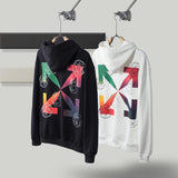 Off White Hoodie Cotton Hoodie Fashion Arrow Men Owt Casual Fashionable