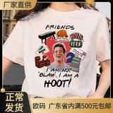 Friends Joey T Shirt Summer Short Sleeve Slim White T-shirt for Women