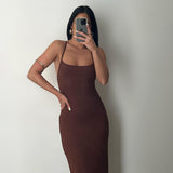 Music Festivals Rave Outfits Dress Summer Backless Slim Fit Sheath Dress for Women