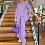 Women Blazar Pants Suit Women's Autumn Loose Suit Suit