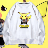 Men and Women Pokemon Pikachu Hoodie Pokémon Pikachu Crew Neck Pullover Sweatshirt