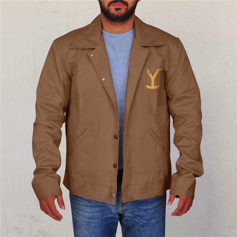John Dutton Jacket Loose Retro Jacket Casual Jacket Men's Huangshi Printed Jacket